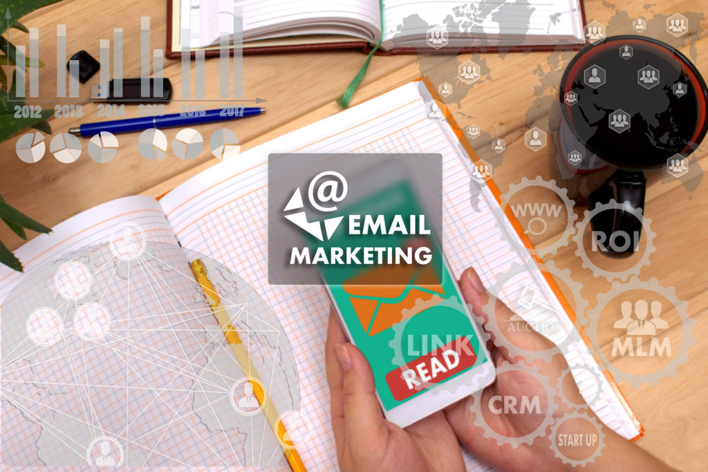 EMAIL MARKETING on the touch screen to the network